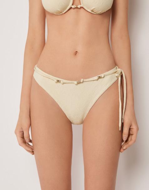 Calzedonia Bikini bottoms wild jungle in buttercream white - view 1