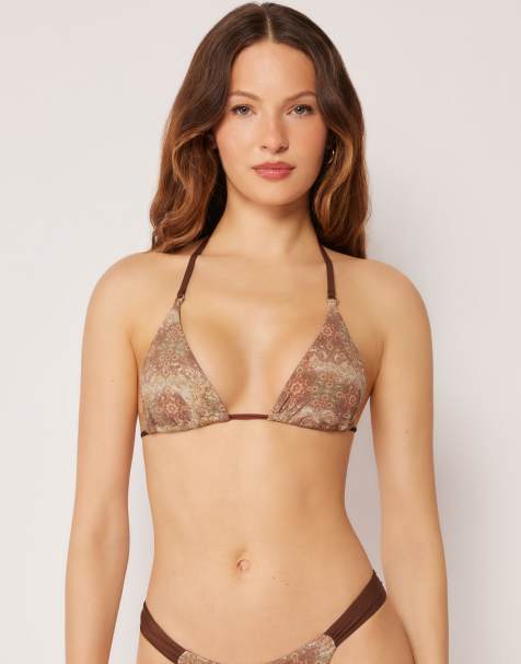 Calzedonia boho bikini in light brown - view 1