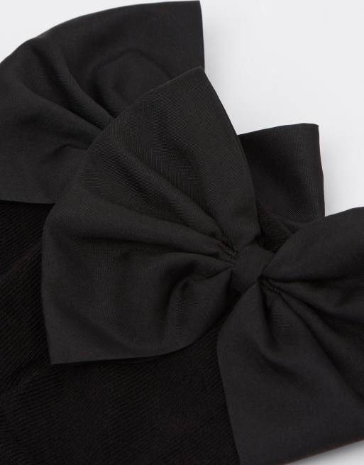 Calzedonia Bow socks in black, 2 of 2