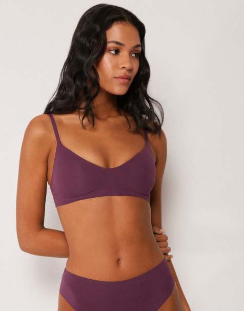 Calzedonia Brassiere bikini top invisible bonding in burgundy - view 1