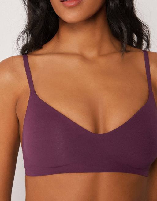 Calzedonia Brassiere bikini top invisible bonding in burgundy, 3 of 5
