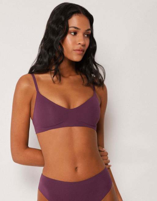 Calzedonia Brassiere bikini top invisible bonding in burgundy, 4 of 5