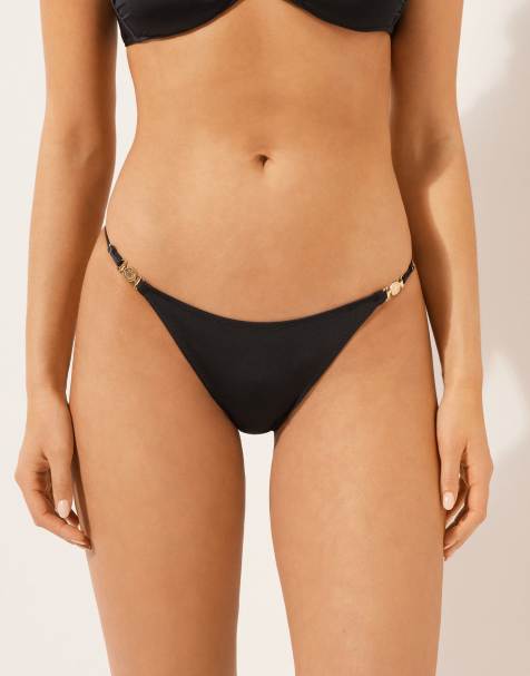 Calzedonia Brazilian bikini bottoms minimal fit in minimal fit black
