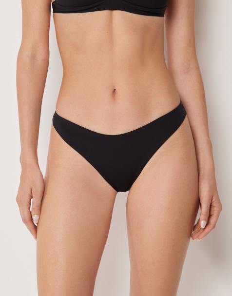 Calzedonia Brazilian bikini bottoms premium fit in black - view 1