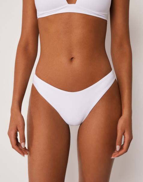 Calzedonia Brazilian bikini bottoms premium fit in white - view 1