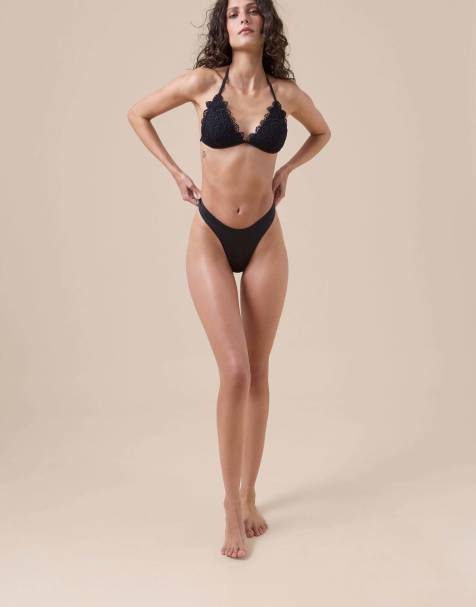 Calzedonia Brazilian bikini bottoms in black