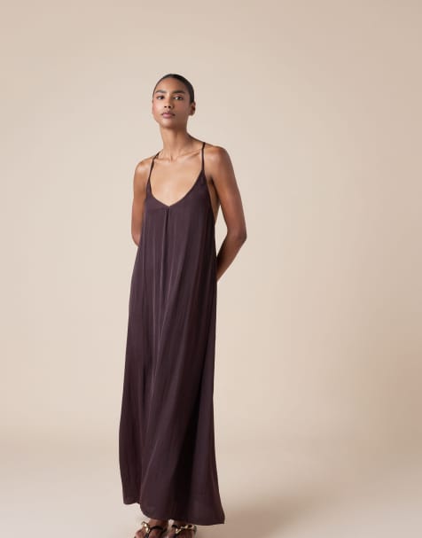 Calzedonia Coco brown long dress in coco brown - view 1