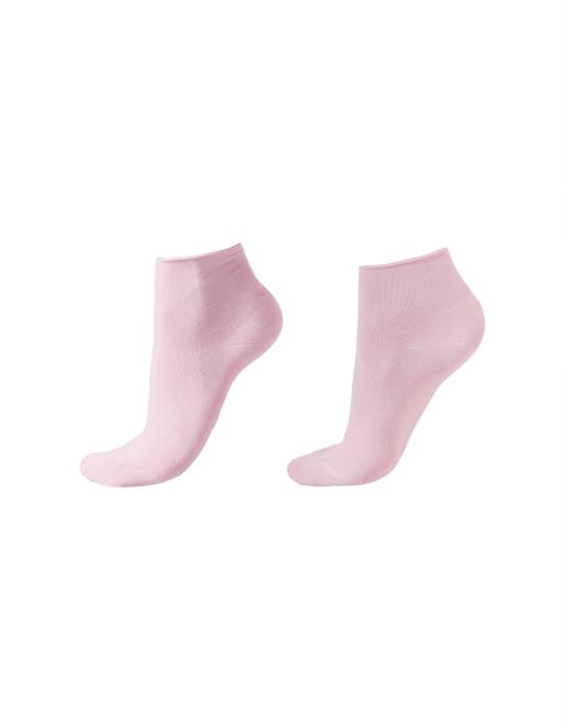 Calzedonia Cotton bandless short socks in intense pink, 4 of 4