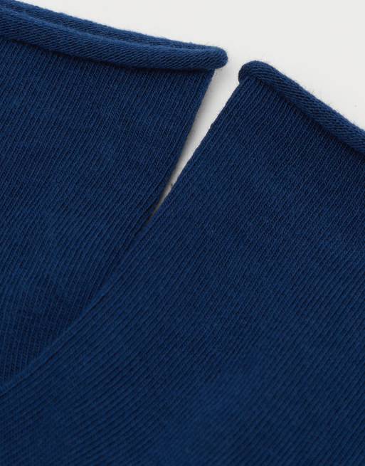 Calzedonia Cotton bandless short socks in light blue, 2 of 4