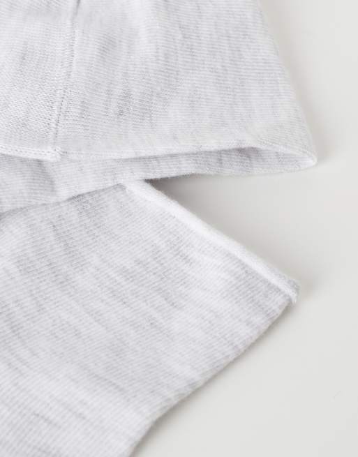 Calzedonia Cotton bandless short socks in light grey, 2 of 3