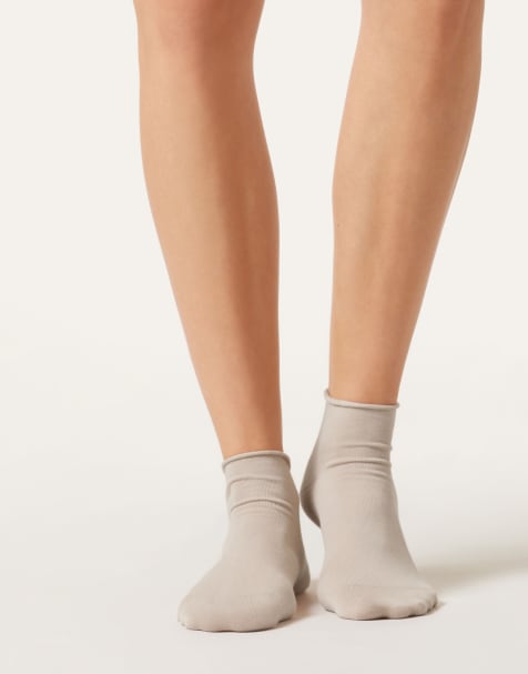 Calzedonia Cotton bandless short socks in natural ginger - view 1