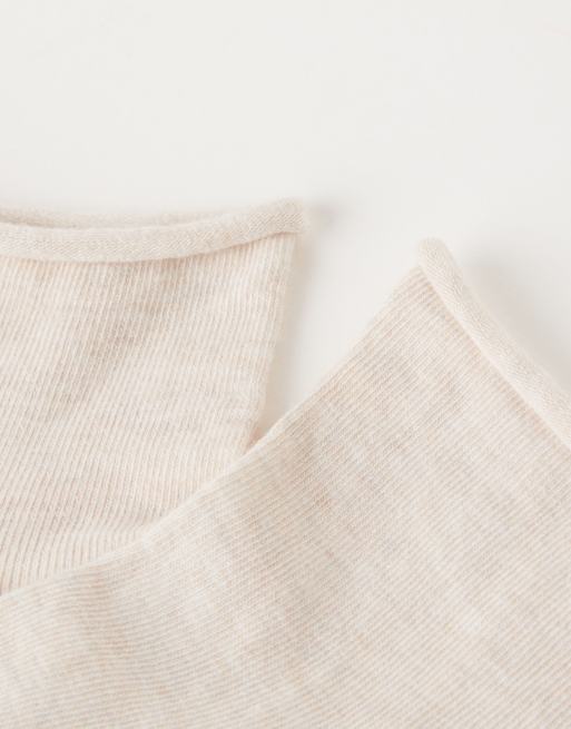 Calzedonia Cotton bandless short socks in vanilla, 2 of 2