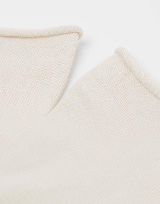 Calzedonia Cotton bandless short socks in vintage white, 4 of 4