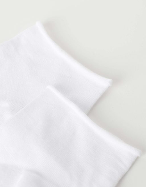 Calzedonia Cotton bandless short socks in white, 4 of 4