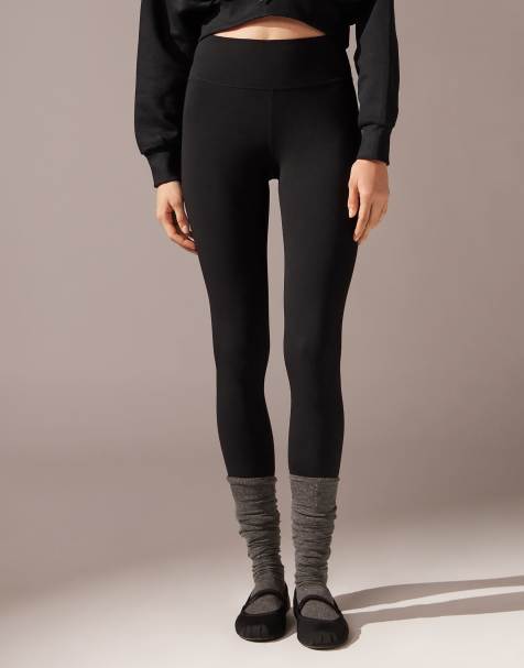 Calzedonia Cotton leggings in black