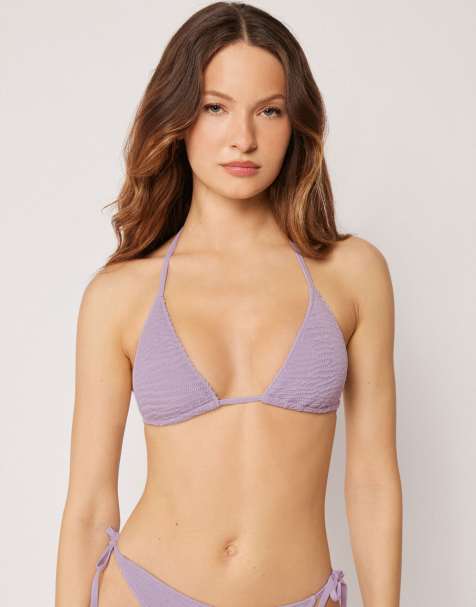 Calzedonia crinkle waves in floral violet