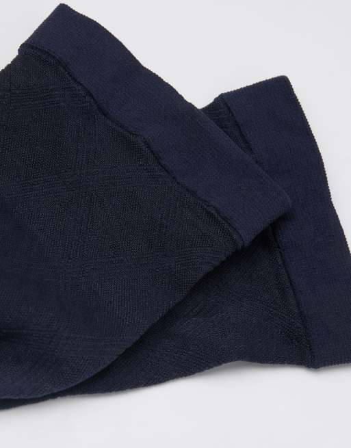 Calzedonia Diamond-patterned socks in blue, 2 of 2