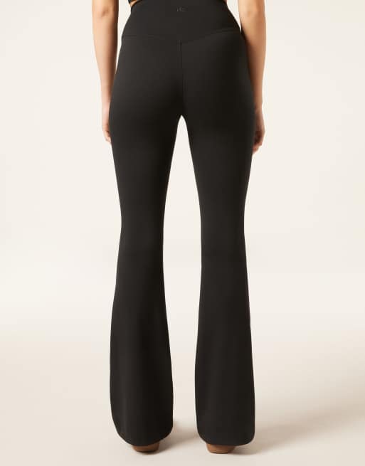 Calzedonia First class soft touch flared trousers in black, 2 of 5