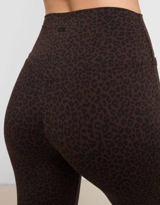 Calzedonia First class soft touch flared trousers in brown animalier, 3 of 5