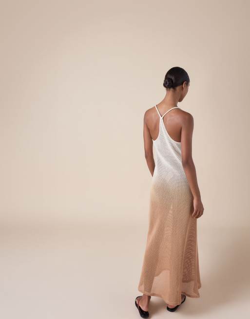Calzedonia Fishnet beach dress in smokey natural brown, 2 of 5