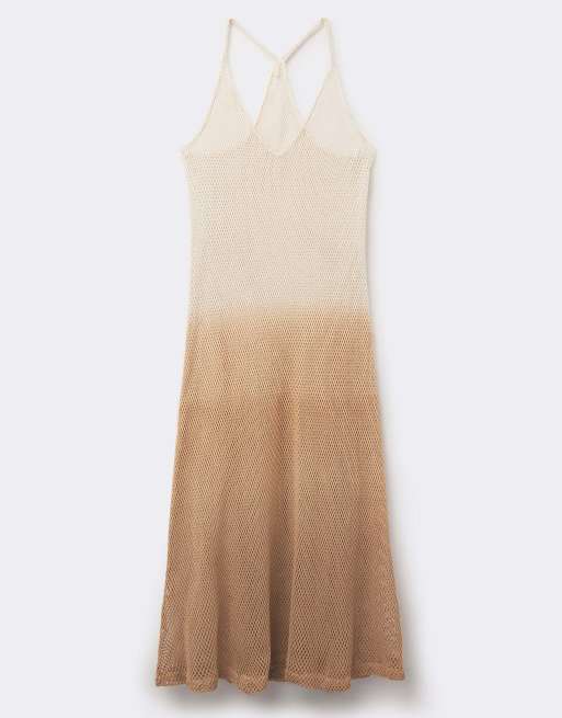 calzedonia beach dress Calzedonia long beach dress in brown