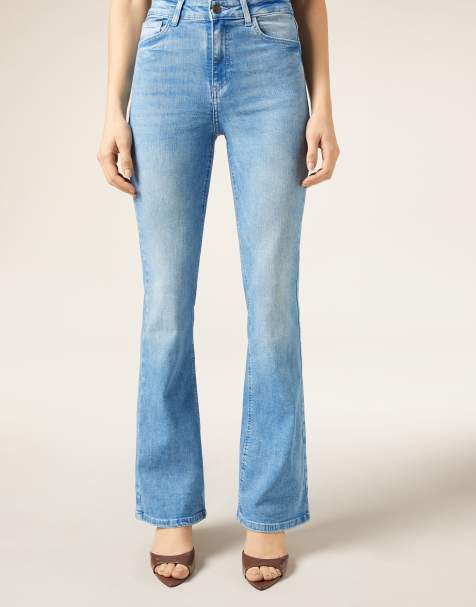 Calzedonia Flared stretch jeans in denim blue