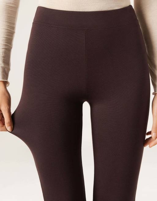 Calzedonia Flared trousers in brown, 3 of 5