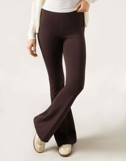 Calzedonia Flared trousers in brown, 4 of 5