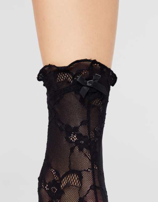 Calzedonia Floral lace socks in black, 3 of 3