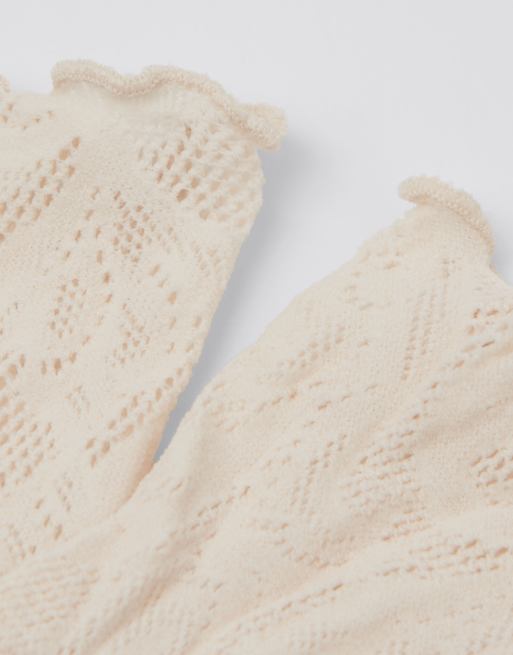 Calzedonia Floral lace socks in taupe flowers, 2 of 3