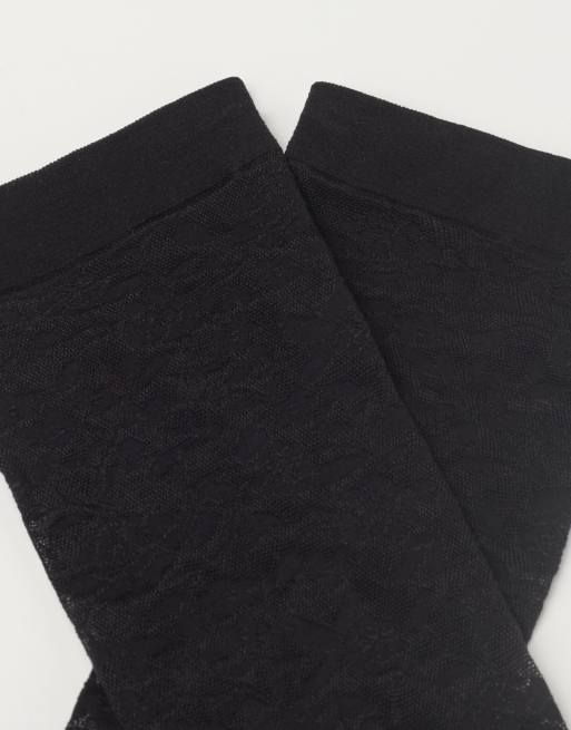 Calzedonia Floral pattern socks in black, 4 of 4