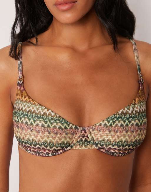 Calzedonia Fuller Bust Balconette bikini top elegant in multicolor, 4 of 4