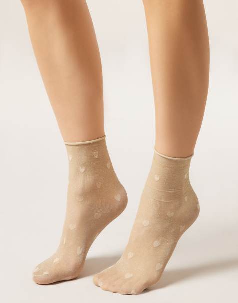 Calzedonia Glitter and heart sheer socks in silk glitter - view 1