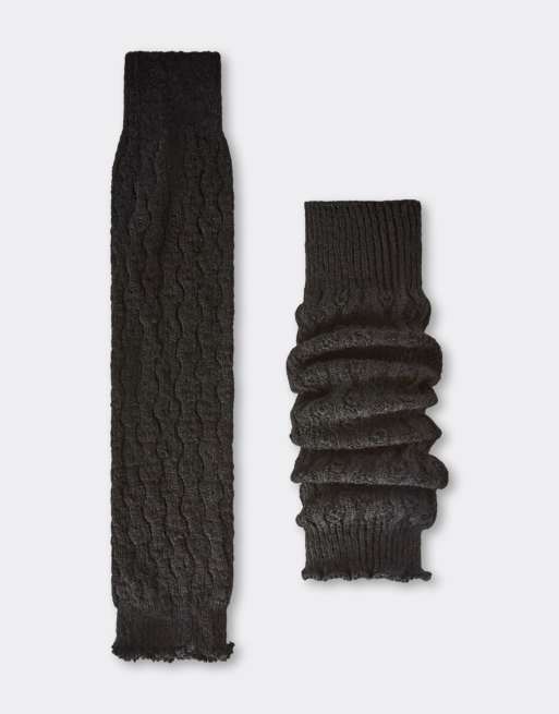 Calzedonia Glitter leg warmers in black, 3 of 4
