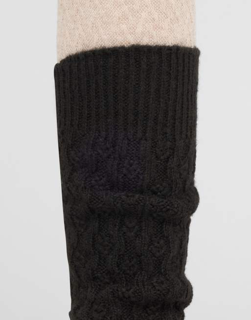 Calzedonia Glitter leg warmers in black, 4 of 4
