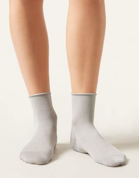 Calzedonia Glitter socks in ice blue - view 1