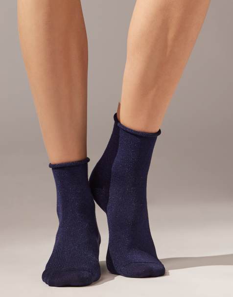 Calzedonia Glitter socks in ultramarine - view 1