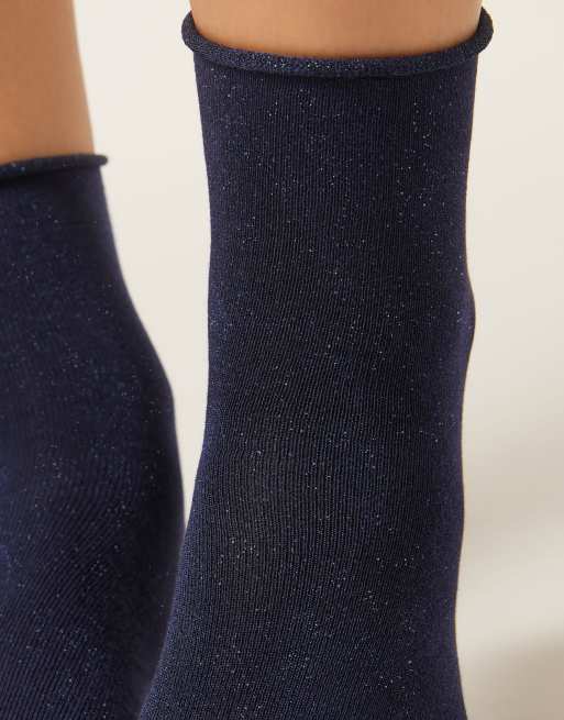 Calzedonia Glitter socks in ultramarine, 2 of 4