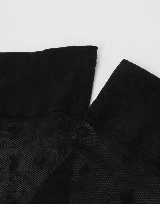Calzedonia Heart and polka dot knee-high socks in black, 2 of 3