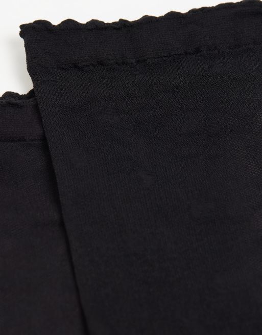 Calzedonia Heart and polka dot pattern socks in black, 2 of 3