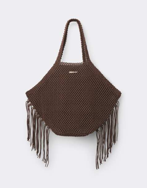 Calzedonia Knitted bag in coffee brown - view 1