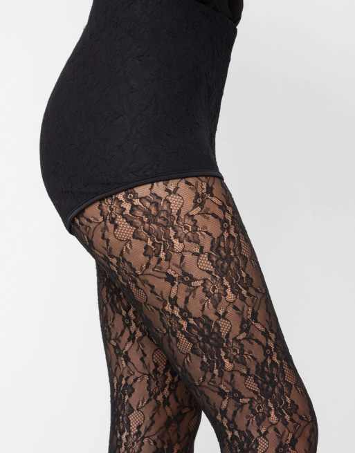 Calzedonia Lace culottes in black lace, 3 of 5