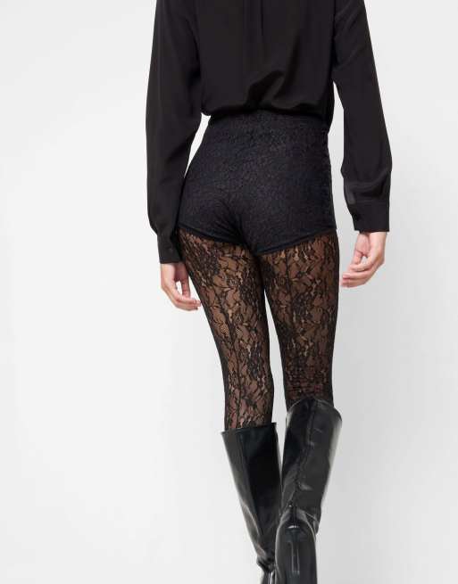 Calzedonia Lace culottes in black lace, 4 of 5