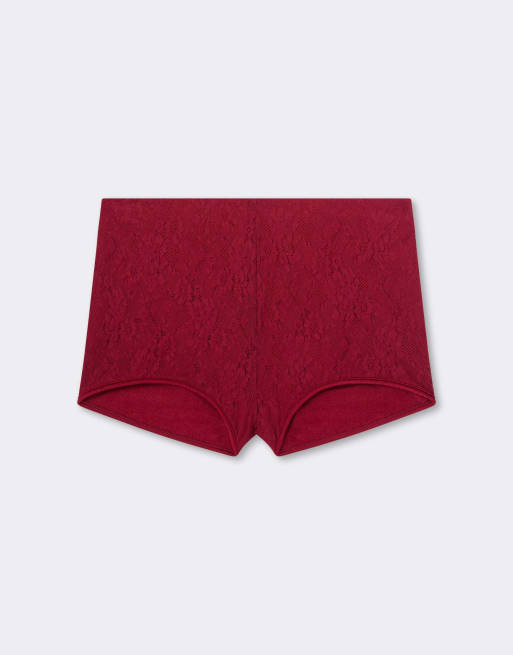 Calzedonia Lace culottes in dark red, 5 of 5
