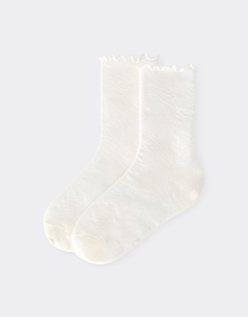 Calzedonia Lace-effect socks in milk lace, 3 of 4
