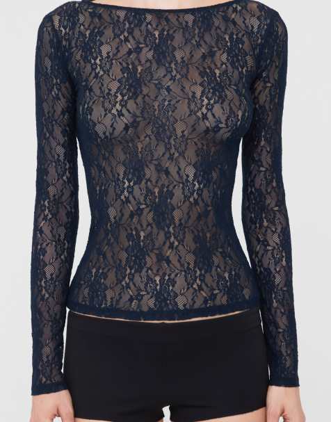 Calzedonia Lace top in blue