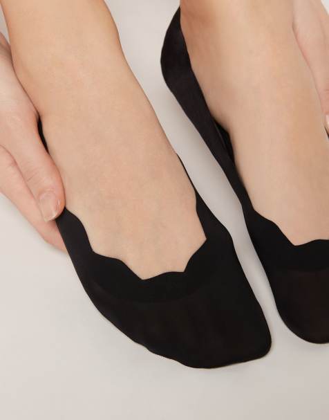 Calzedonia Laser cut invisible socks in black - view 1