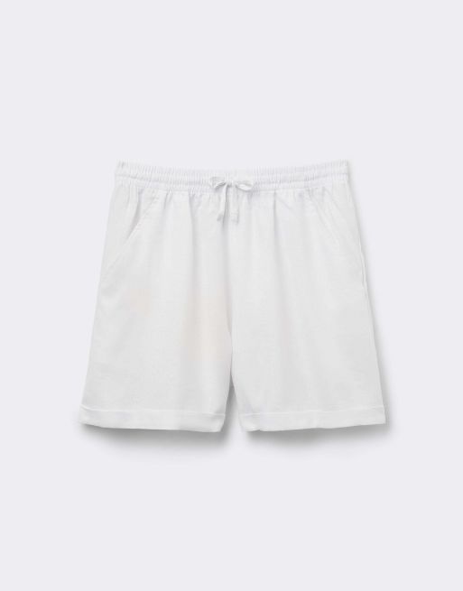 Calzedonia Linen and viscose shorts in white, 5 of 5