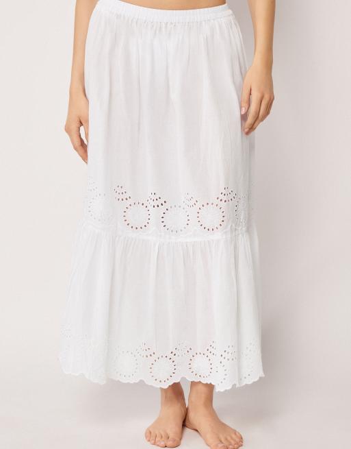 Calzedonia long beach skirt in white, 2 of 4