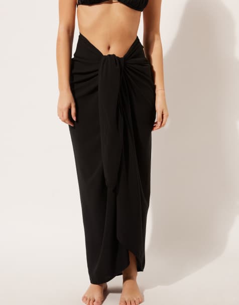 Calzedonia Long sarong in black - view 1